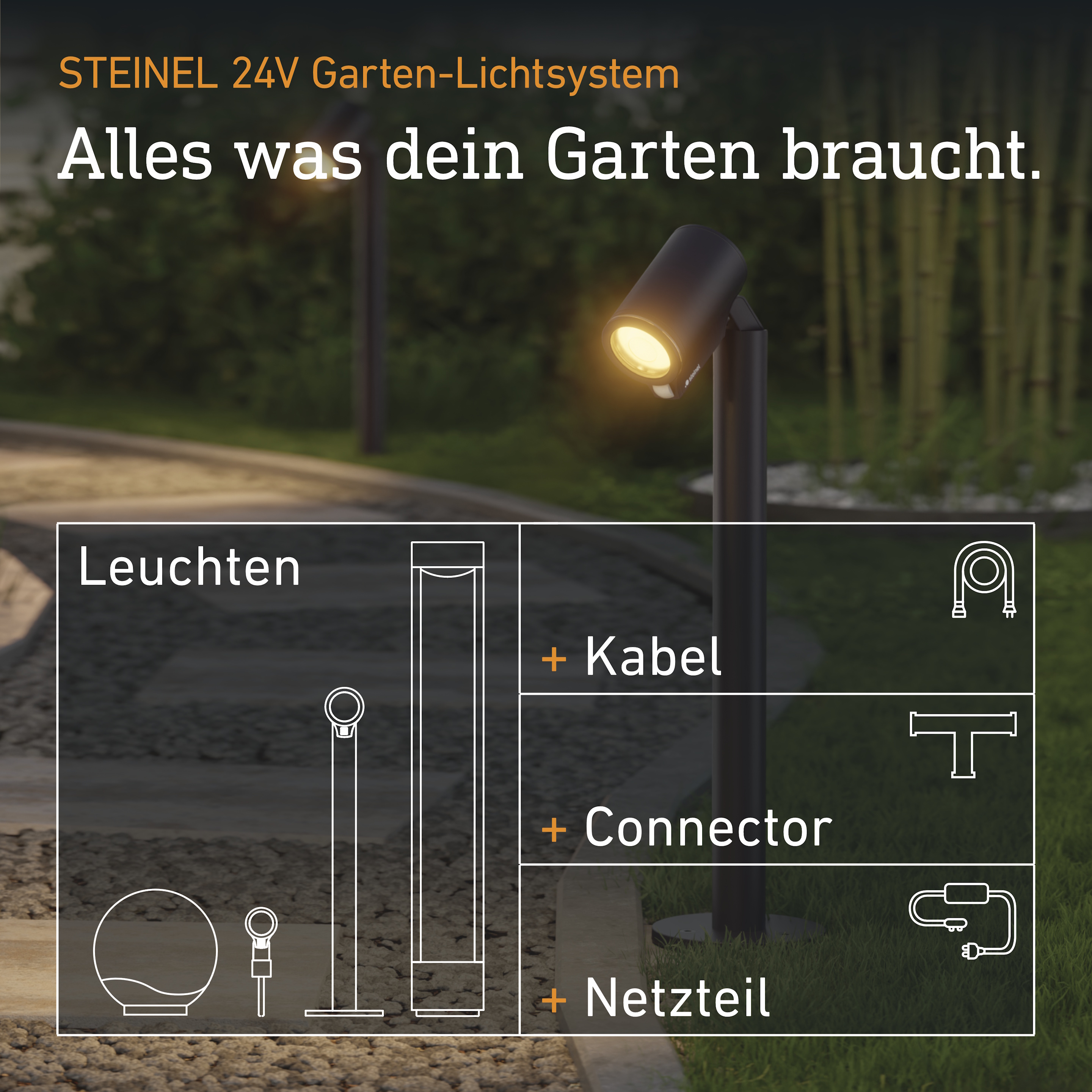 Steinel Spot Way SC 24V with motion detector & Bluetooth