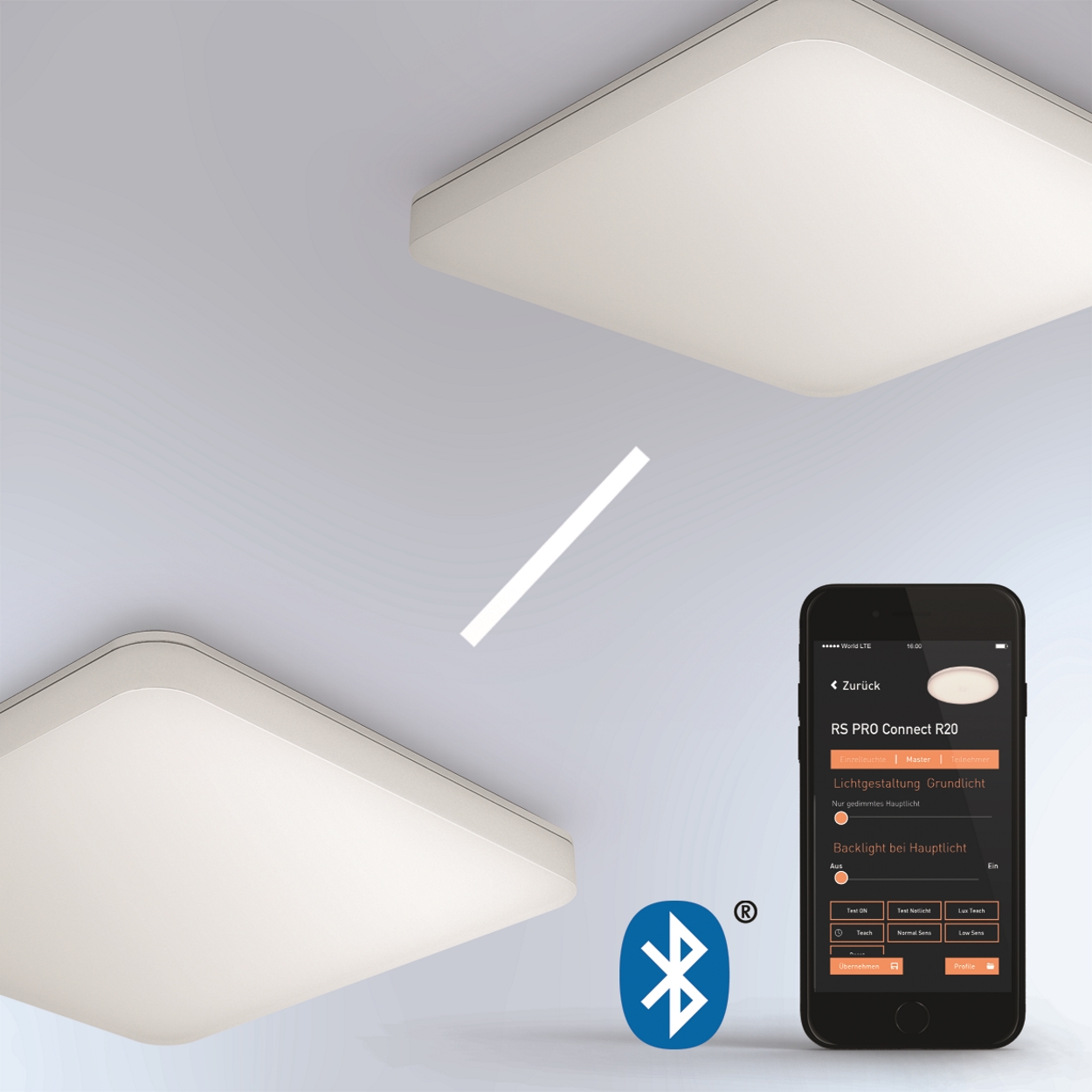 Mise en réseau et réglage possibles via Bluetooth