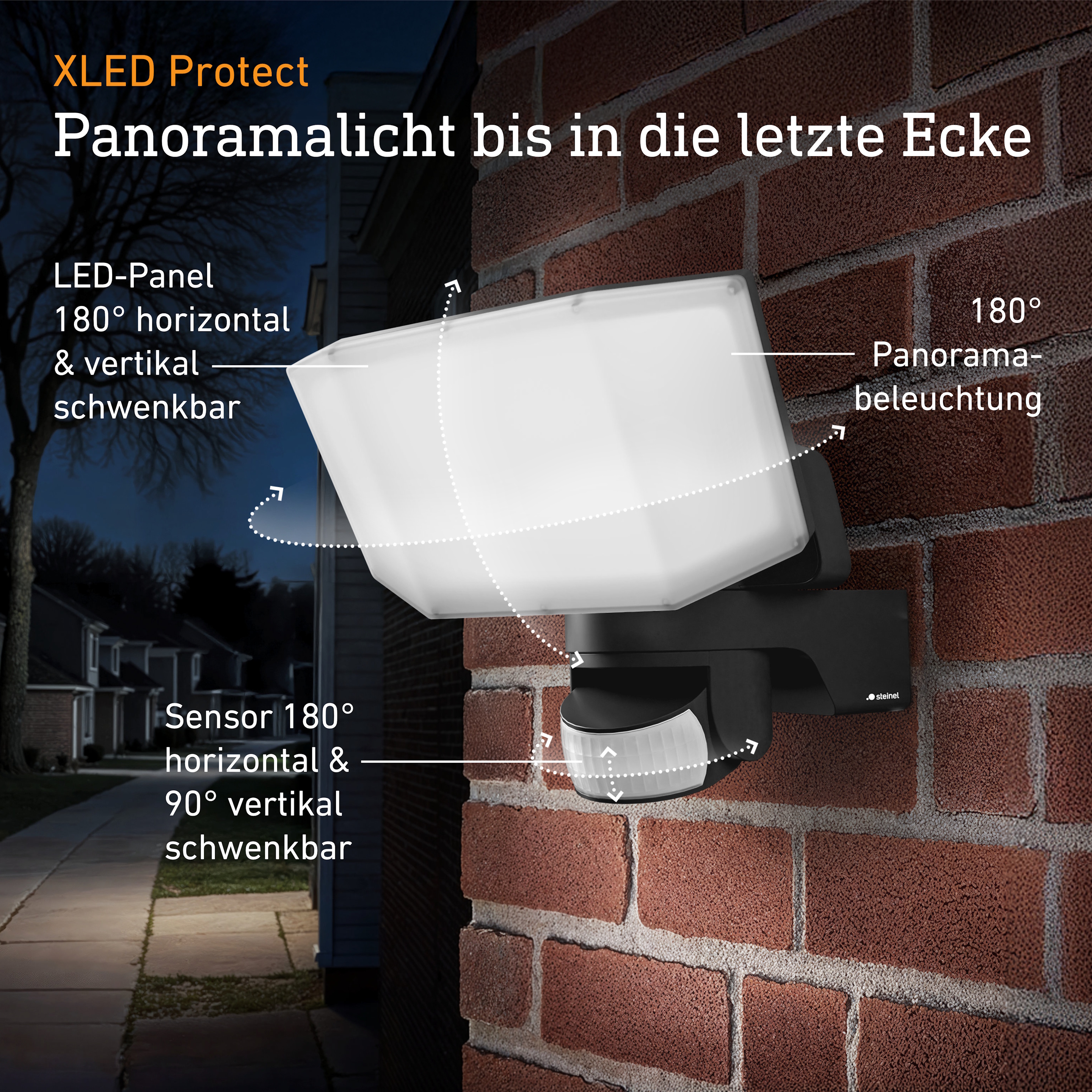 Steinel XLED Protect S mit Bewegungsmelder - anthrazit