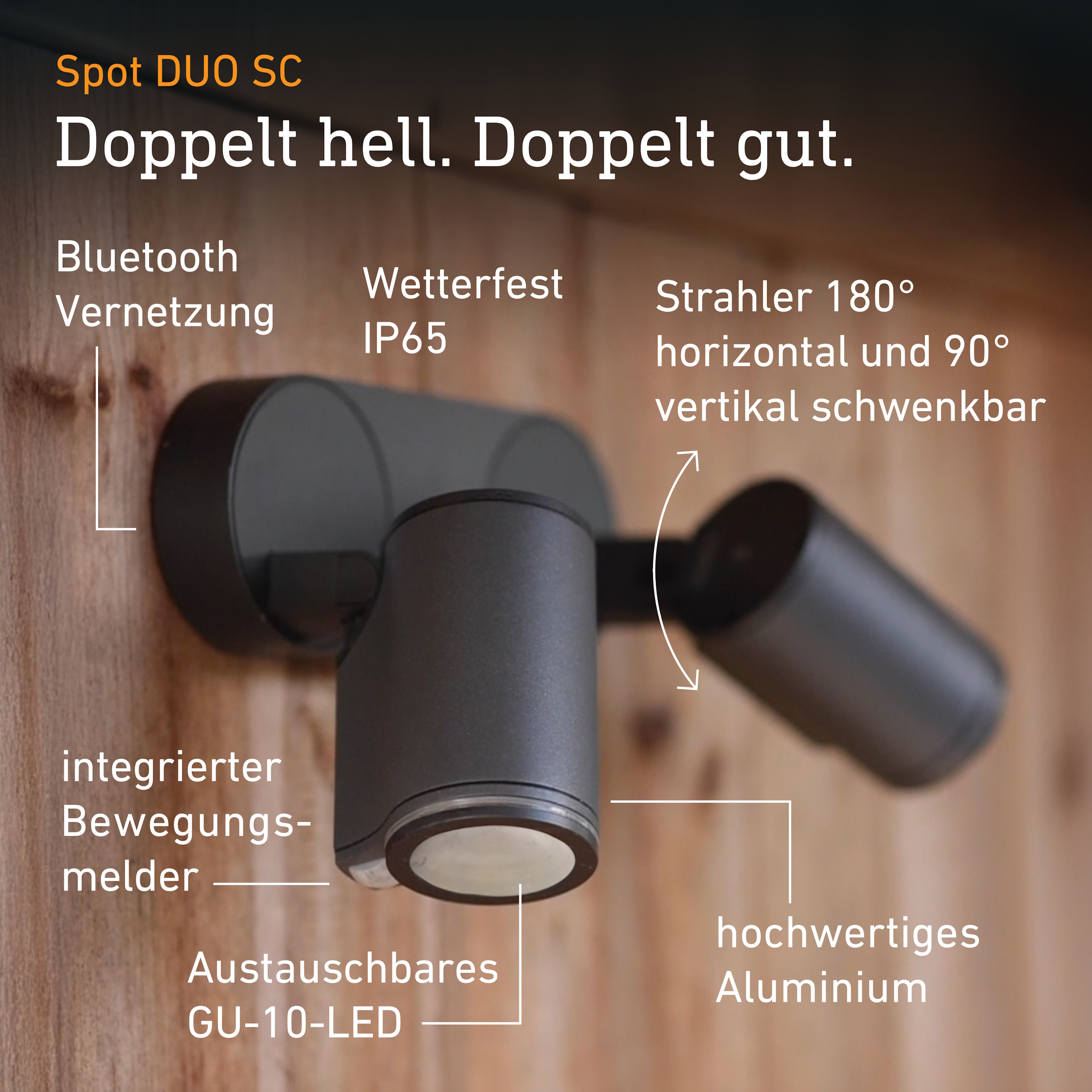 Steinel Spot DUO SC with motion detector & Bluetooth