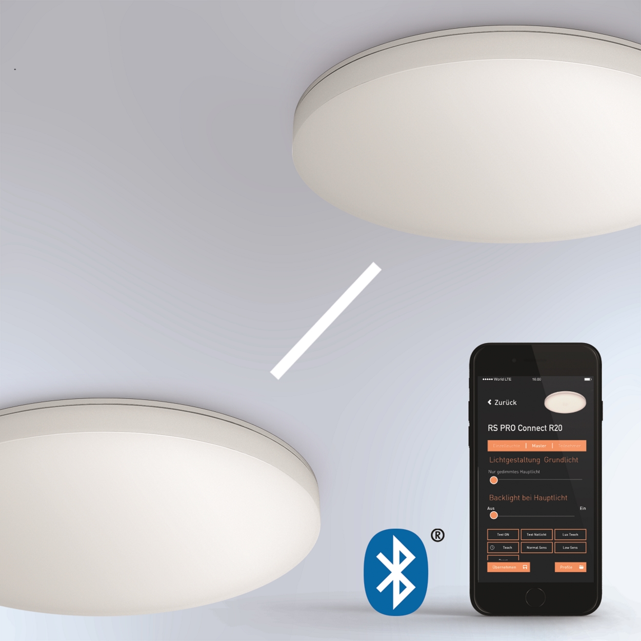 Interconnectable and adjustable via Bluetooth