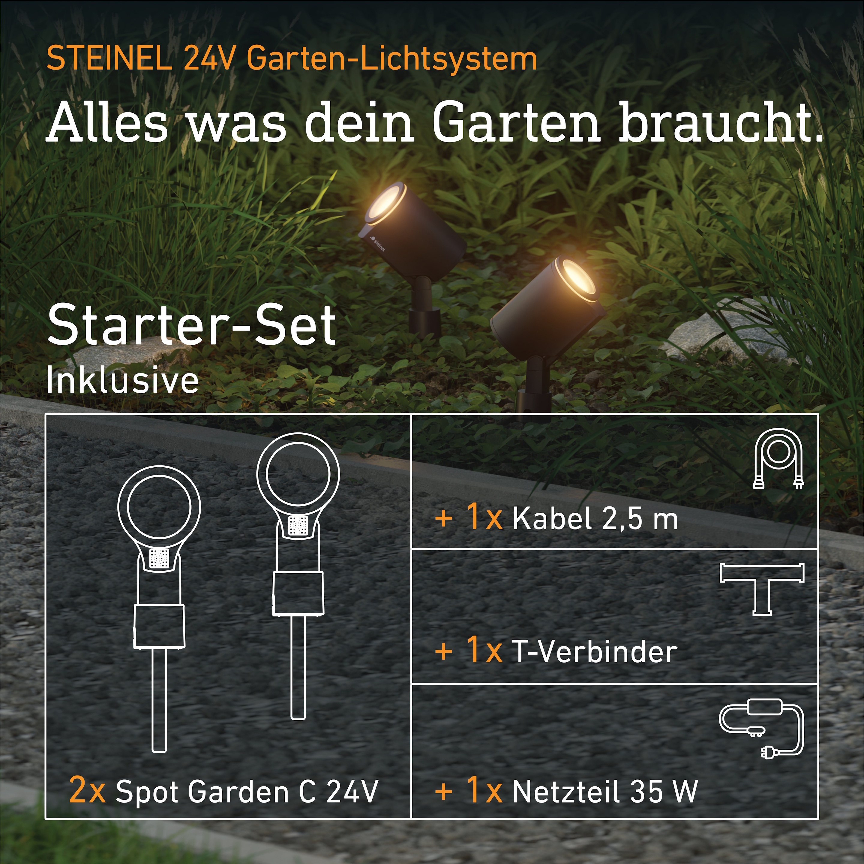Steinel Spot Garden C 24V Starter-Set