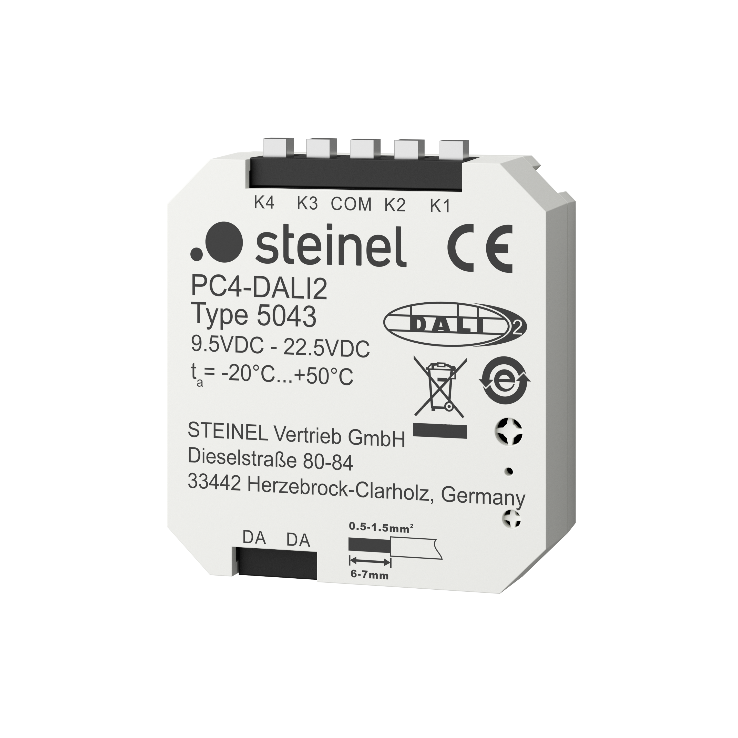 Steinel Coupleur de boutons-poussoirs PC4-DALI-2 blanc