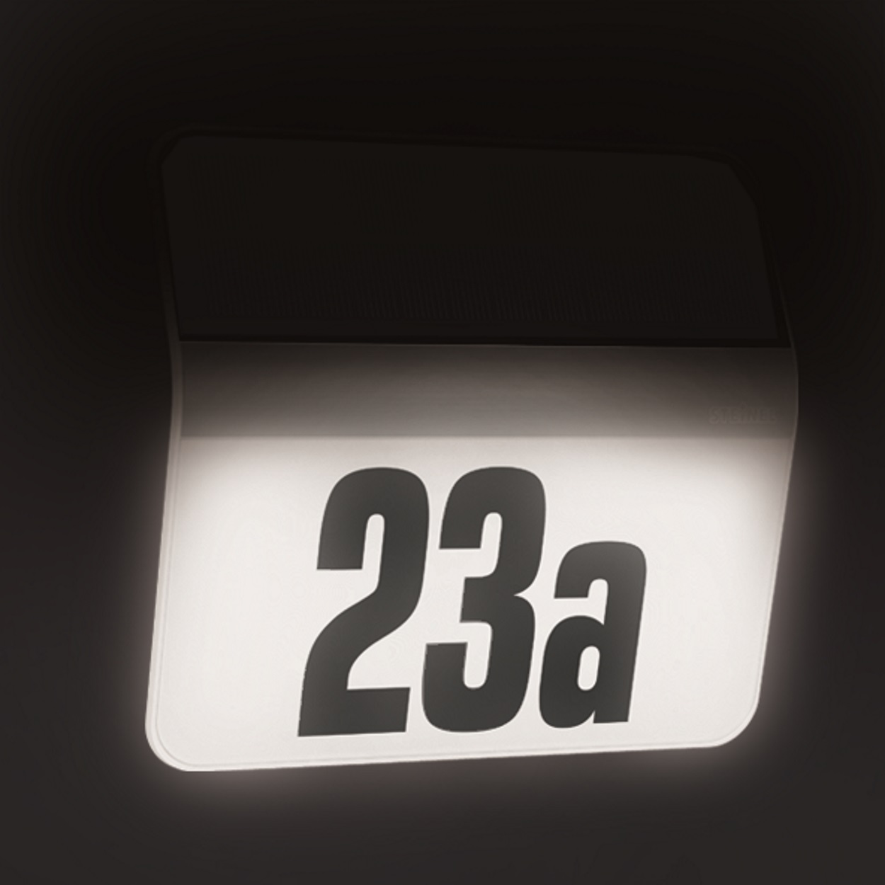 House number illumination throughout the night