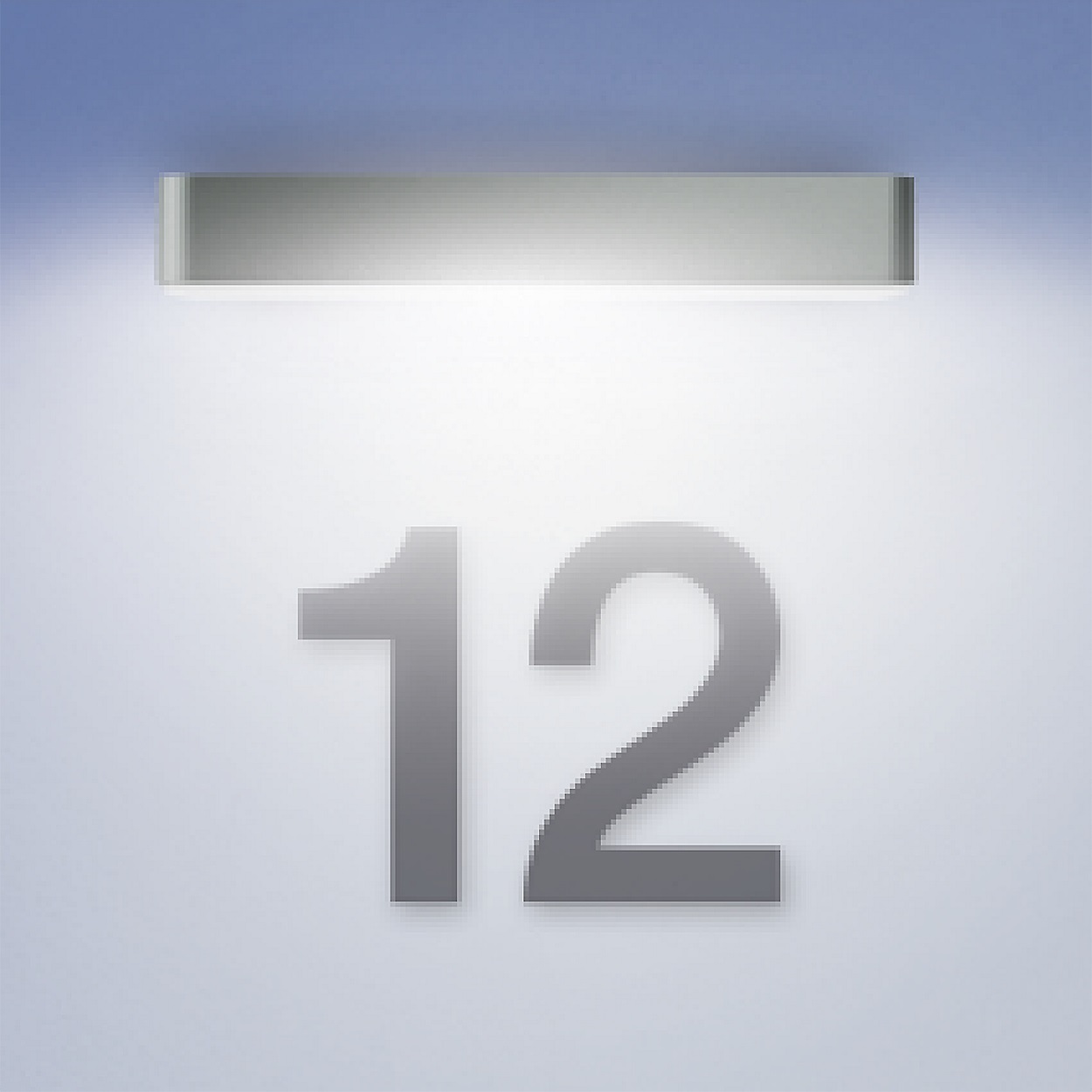 House number illumination throughout the night