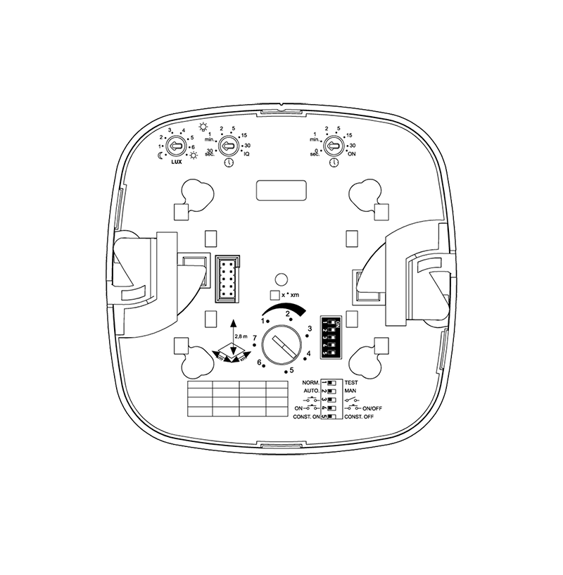 Sensor detection range